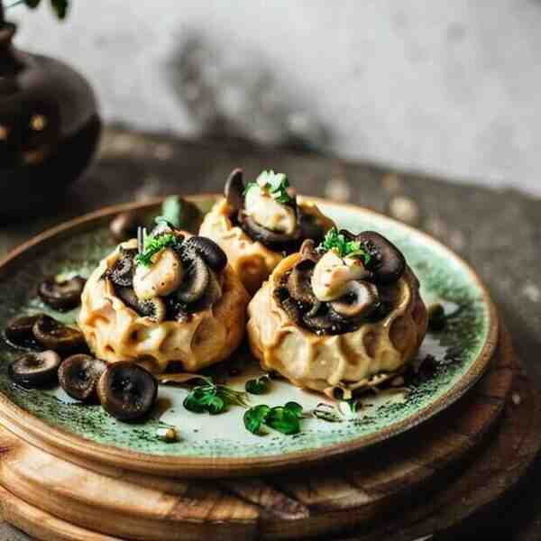 Вареники с картофелем печенью и грибами